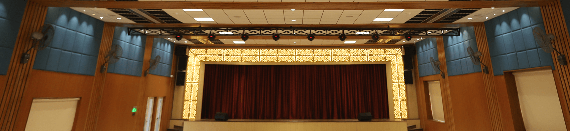 Canadian Douglas Fir - Acoustic Panels In A School Auditorium, Ambala