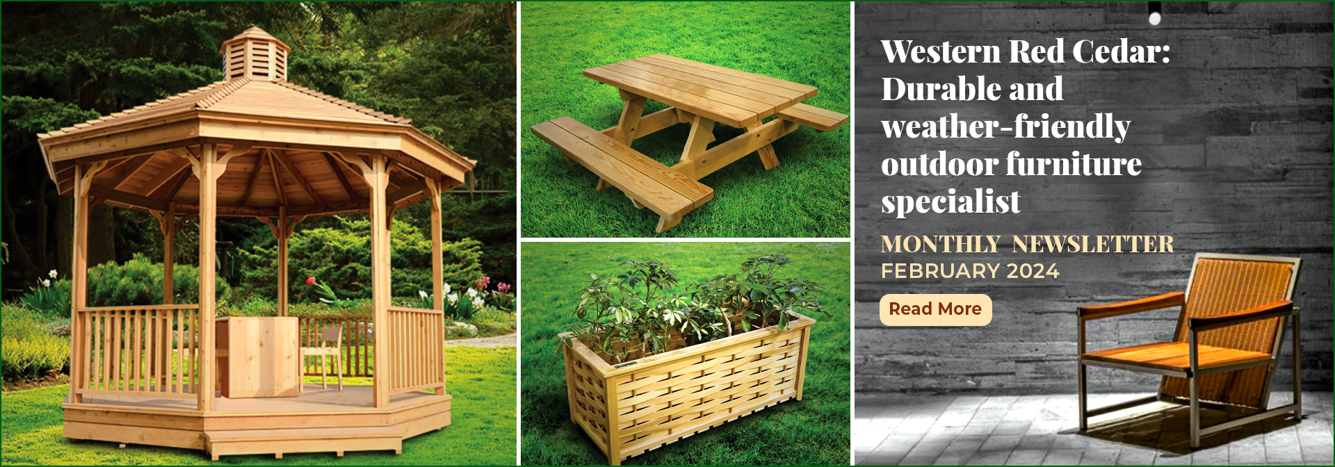 Western Red Cedar Durable And Weather-friendly Outdoor Furniture Specialist